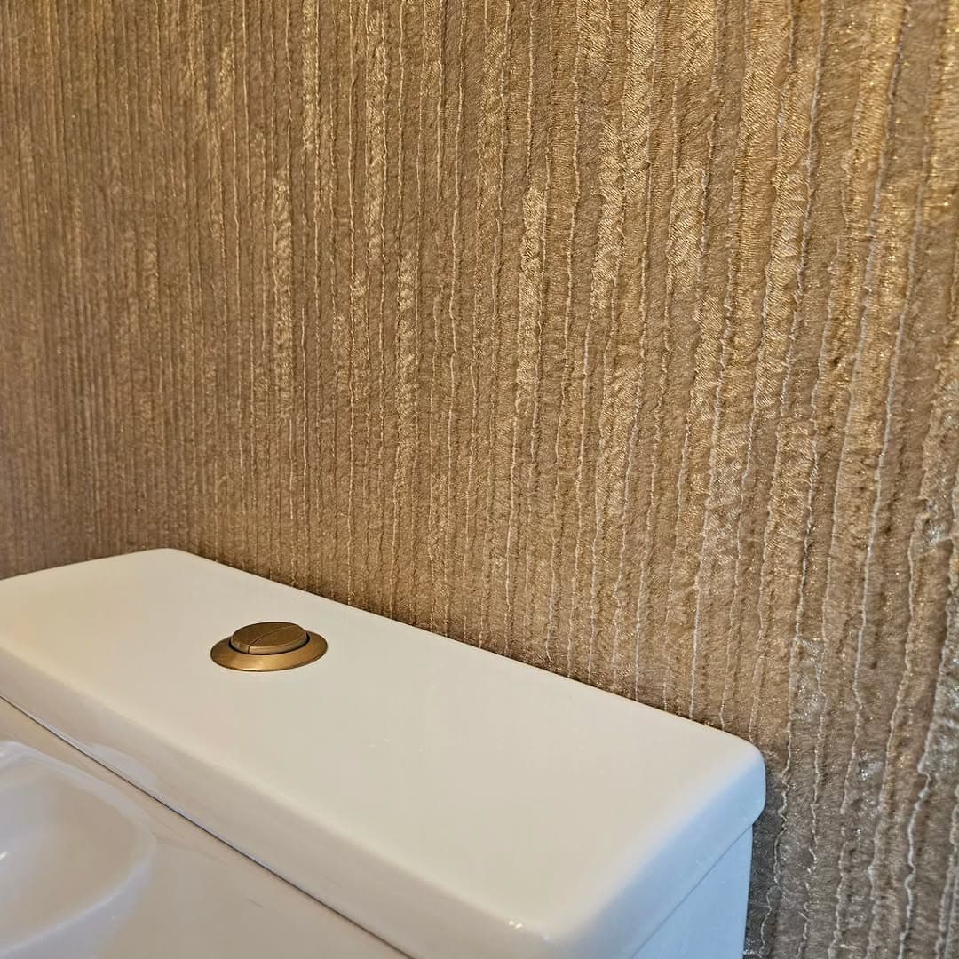 Bathroom wallpaper detail